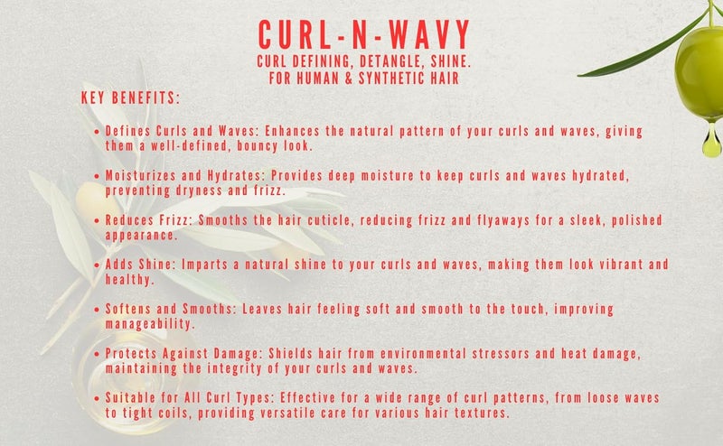 Next Image Curl-n-Wavy Curl Defining Conditioner & Detangler with Olive Oil, Shea Butter, Jojoba Oil & Vitamin E - 8 Ounce - Image 4